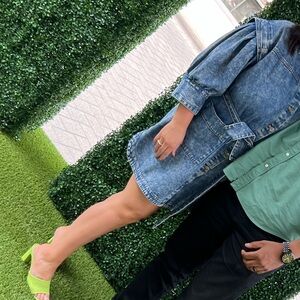 Denim Slim Dress - Women's Blue Slim Denim Shirt Dress